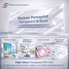 Klockner Pentaprint Transparent Glossy – Stevige, transparante PVC-folie voor POS-materiaal, thermovormen en bewegwijzering.