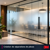 3M 7725 melkglasfolie voor binnensignalisatie, ruimteverdeling en gesneden decoratieve patronen