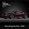Gekleurde zelfklevende TPU folie voor lakbescherming, Arlon Colour Protection Film, P468 Gloss Burgundy Rose glanzend, 1524mm x 18m