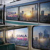 Coala View 2D - Microgeperforeerde zelfklevende folie 60/40 Glanzend wit Zwarte achterkant