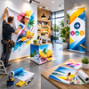 Coala Vinyl W – Witte monomere PVC-folie voor inkjetprinten op waterbasis, permanente kleeflaag voor binnentoepassingen.