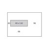 envelop Bio Top 3 venster links strip naturel wit 90g 156x220mm doos met bruine binnendruk FSC®