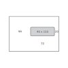 envelop Speedmail venster rechts strip wit 80g 162x229mm doos met blauwe puntjes binnendruk FSC®