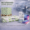 MetsäBoard Prime Bright – Hoogwit FBB GC1-karton, lichtgewicht en stijf voor hoogwaardige verpakkingen en drukwerk.