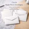 Opaal geweven enveloppen – Gladde witte vellum enveloppen voor zakelijke correspondentie en professioneel drukwerk.