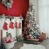 Coala Interior film, GLITTER R8 - Red Disco, Glitter, Permanent Adhesive, ,Air Free, 360µ 1220 mm