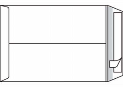 zakomslag Speedmail venster rechts strip wit 100g 230x310mm doos met blauwe puntjes binnendruk FSC®