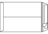 zakomslag Speedmail venster rechts strip wit 100g 230x310mm doos met blauwe puntjes binnendruk FSC®