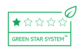 Een "Green Star System Packaging" met 1 ster betekent dat het product gemaakt is van in totaal 25-49% gerecycleerd (PIR+PCR) of hernieuwbaar materiaal, voldoet aan REACH, maar technisch niet recycleerbaar is.